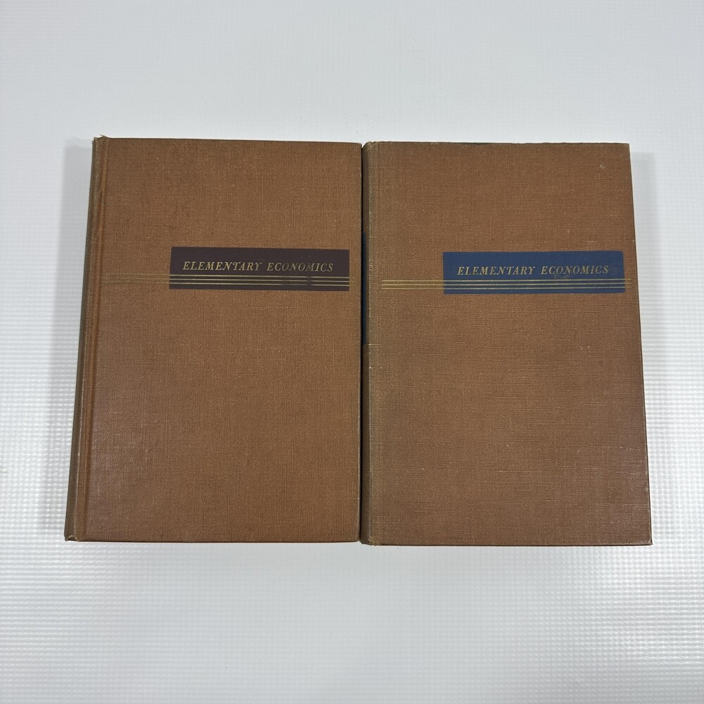 1948 Elementary Economics Fairchild Furniss Buck Vol I & II Hardcover Macmillan